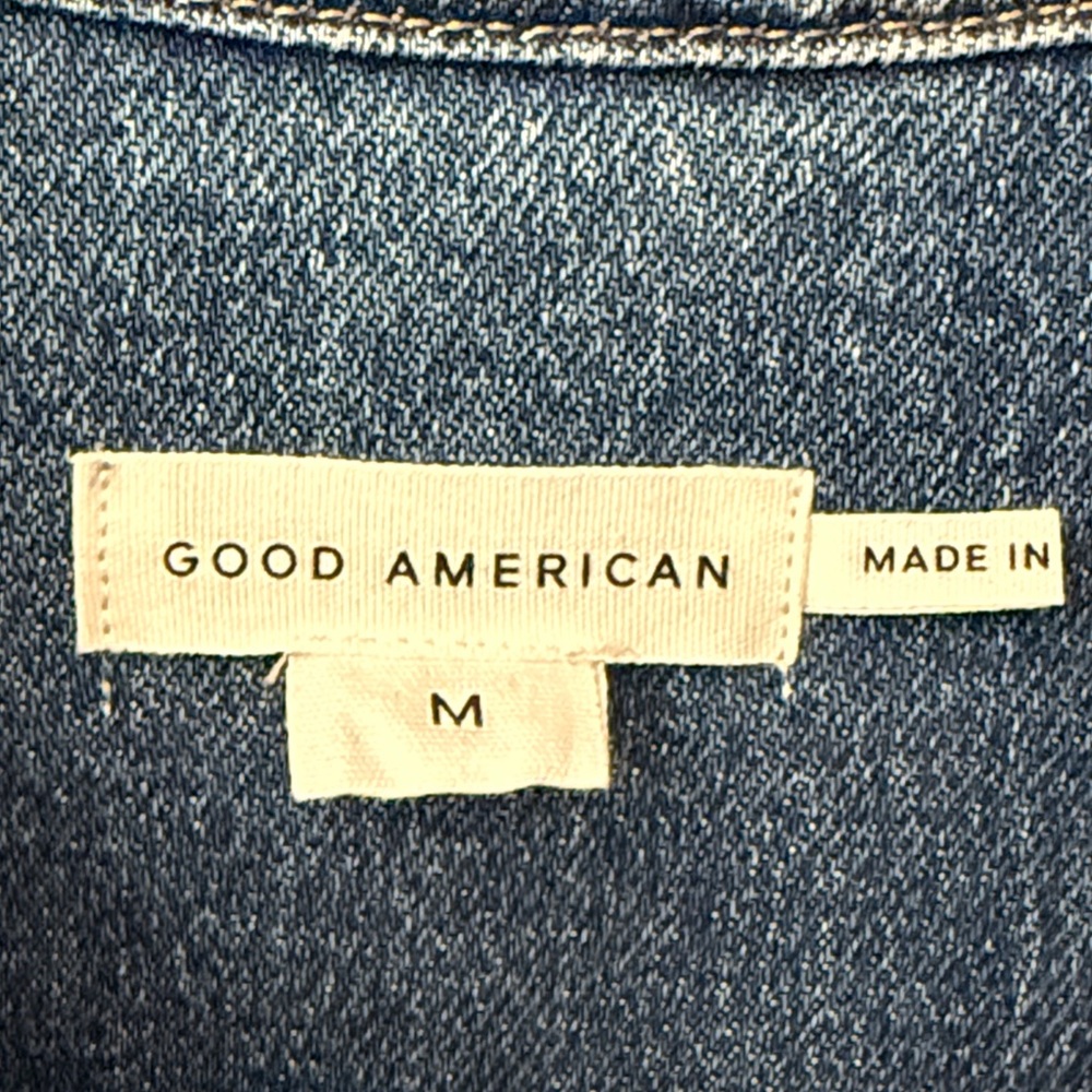 🔥GOOD AMERICAN Cropped Denim Shirt - Picture 4 of 9